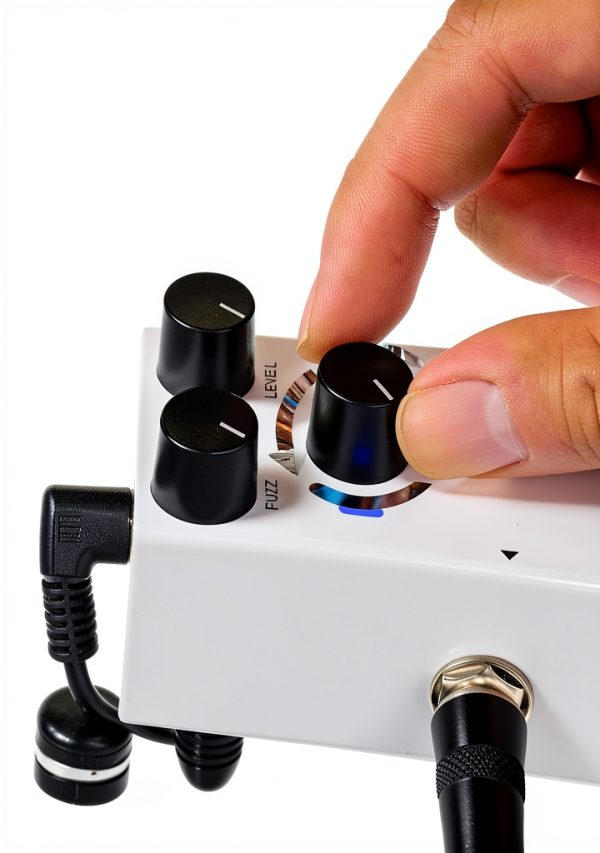 Embark 07 Fuzz Pedal Black White Analog Guitar-5