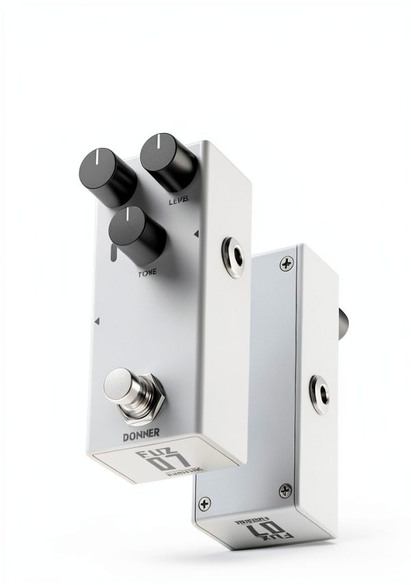 Embark 07 Fuzz Pedal Black White Analog Guitar-1