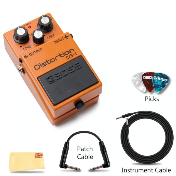BOSS DS-1 Distortion Pedal with Cable Bundle-1