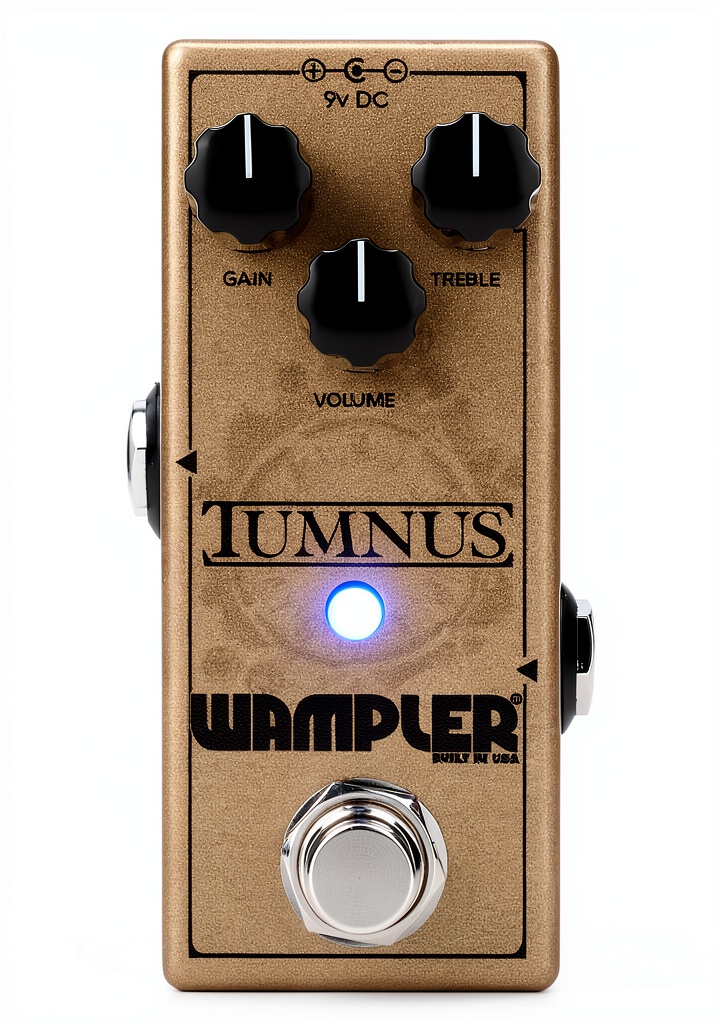 Tumnus OD Boost pedal installed on a compact pedalboard