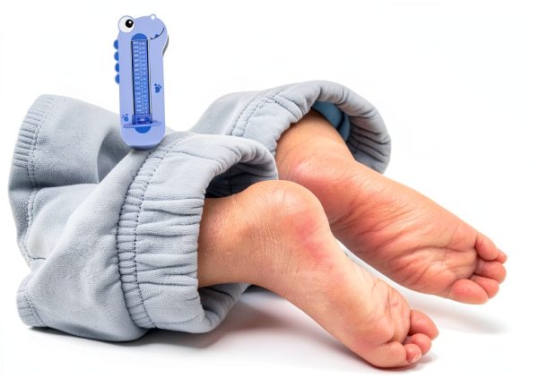 Healeved Kids Foot Measuring Device Blue Medium – Accurate ABS Plastic-3